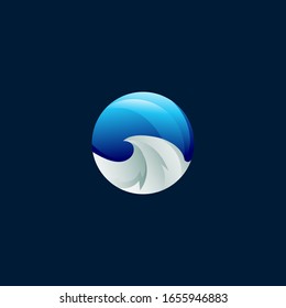vector wave gradient modern trendy icon design template
