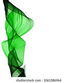 vector wave in green tones. Fresh abstract illustration