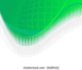 vector wave halftone with sample text background