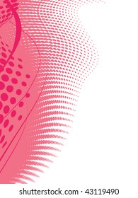 vector wave halftone with sample text background, vector illustration