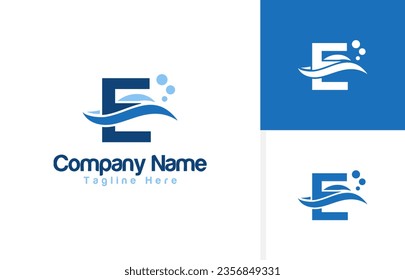 Vector a wave icon and Letter E logo inspiration
