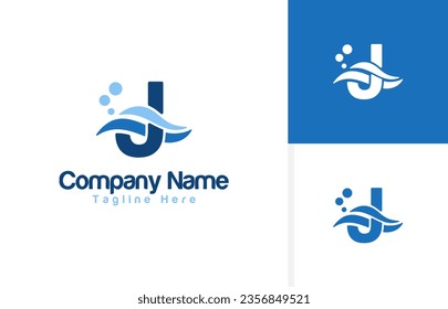 Vector a wave icon and Letter J logo inspiration