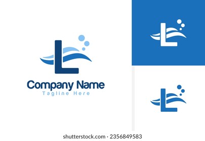 Vector a wave icon and Letter L logo inspiration