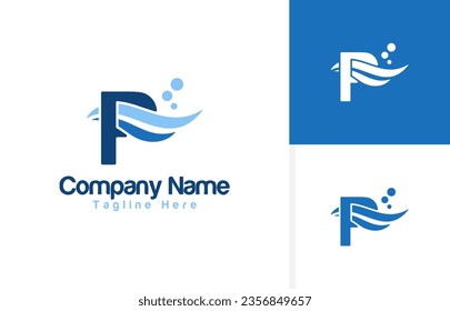 Vector a wave icon and Letter P logo inspiration