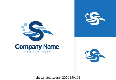 Vector a wave icon and Letter S logo inspiration