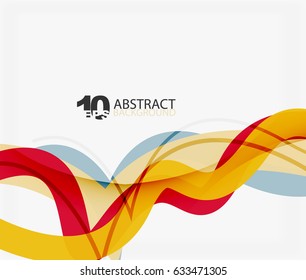 Vector wave lines abstract background, colorful modern geometric template