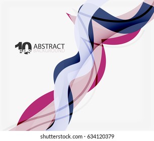 Vector wave lines abstract background, colorful modern geometric template