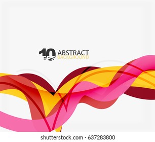 Vector wave lines abstract background, colorful modern geometric template