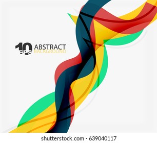 Vector wave lines abstract background, colorful modern geometric template