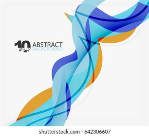 Vector wave lines abstract background, colorful modern geometric template