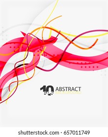 Vector wave lines abstract background, colorful modern geometric template