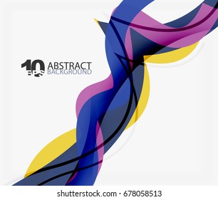 Vector wave lines abstract background, colorful modern geometric template