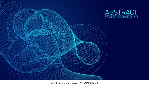 Vector wave lines flowing dynamic colorful for concept of technology, digital, science, music. Abstract colorful lines vector background. Stylish color background illustration