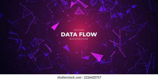 Vector wave lines flowing dynamic illustration. Concept of digital technology