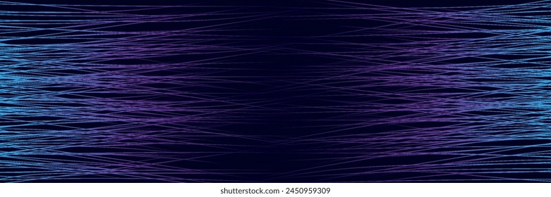 Vector wave lines smooth flowing dynamic blue green gradient light isolated on black background for concept of technology, digital, communication, science eps10.