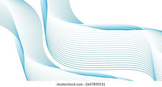 Vector wave lines smooth flowing dynamic blue purple pink gradient isolated on white background for concept. vector eps10