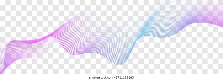 Líneas de onda de Vector suave fluyendo dinámico azul púrpura gradiente rosa aislado sobre fondo blanco para el concepto de tecnología, digital, comunicación, ciencia, música, EPS10
