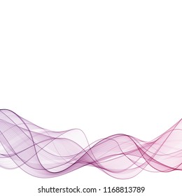 Vector wave of purple hues. Abstract image
