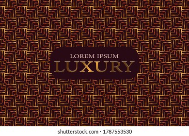 Vector wave repeating pattern luxury gold. Overlapping pattern background gold color.