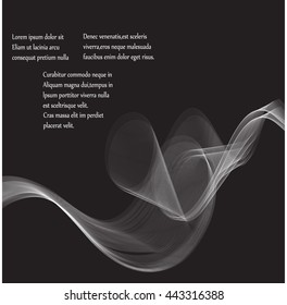 Vector Wave smoke black and white