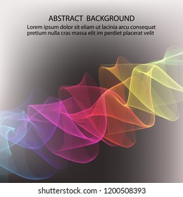 
Vector wave, Spectrum, on black background. Design element, brochure.