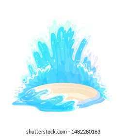 vector wave splash background scene