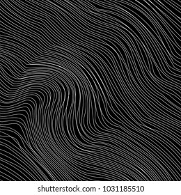 Vector Wave Stripe Background. Grunge Line Textured Pattern