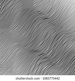 Vector Wave Stripe Background. Grunge Line Textured Pattern