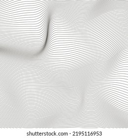 Fondo de banda de onda del vector. Patrón texturizado de línea gruesa.