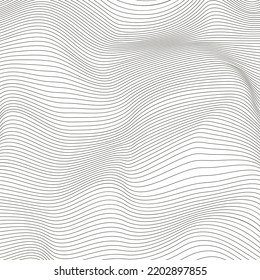 Vector Wave Stripe Background. Grunge Line Textured Pattern.
