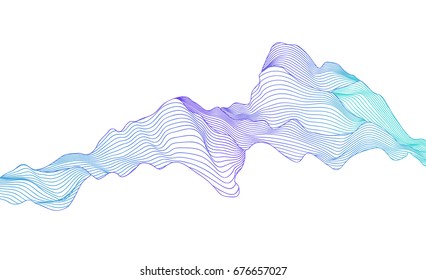 Vector wave stripe line abstract background
