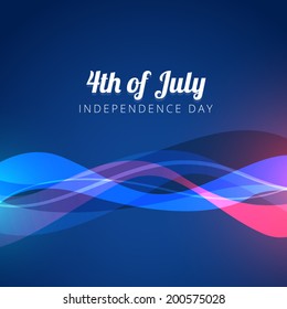vector wave style 4th of july background