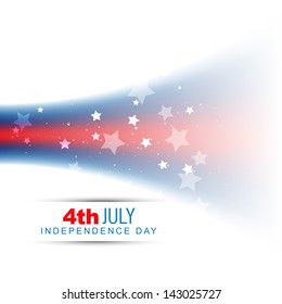 vector wave style american independence day design