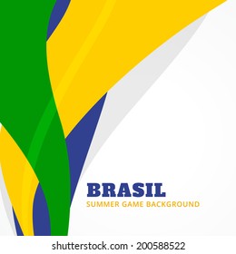 vector wave style brazil summer games background