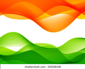 vector wave style lines flowing making indian flag design