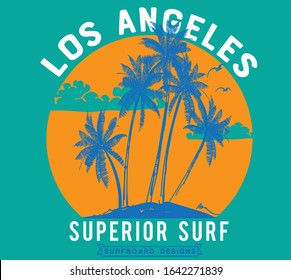 Vector wave surf illustration for tshirt print
