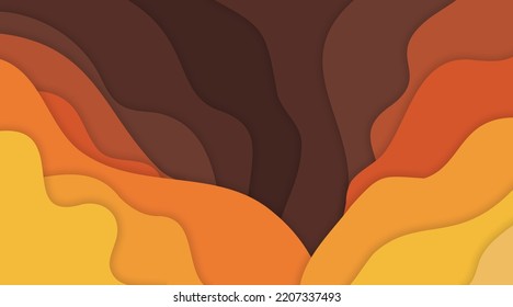 Vector wave texture papercut deep background