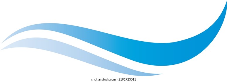 Vector wave, water curves for logo and icon