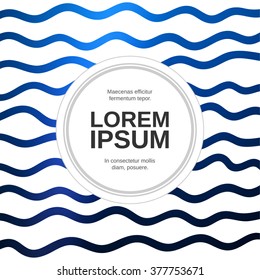 Vector waves background template.