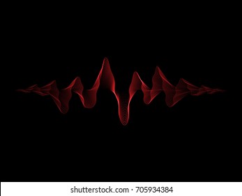 Vector waves dynamic light flow on background for music concept background.