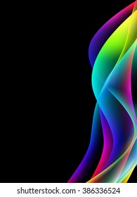 Vector waves. EPS10 with transparency and mesh. Abstract composition with curve lines. Blurred lines for relax themes background. Background with copy space. Place for text. Border lines