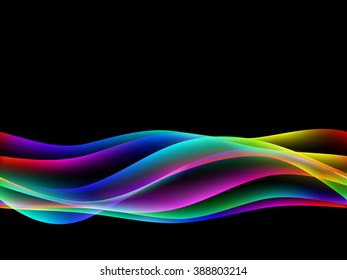 Vector waves. EPS10 with transparency and mesh. Abstract composition with curve lines. Blurred lines for relax themes background. Background with copy space. Place for text. Border lines