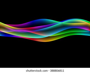Vector waves. EPS10 with transparency and mesh. Abstract composition with curve lines. Blurred lines for relax themes background. Background with copy space. Place for text. Border lines