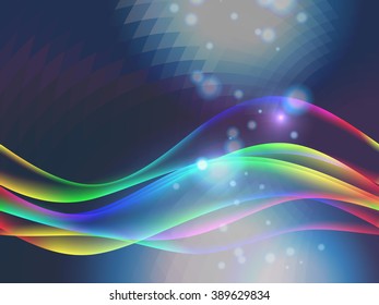 Vector waves. EPS10 with transparency and mesh. Abstract composition with curve lines. Blurred lines for relax themes background. Background with copy space. Place for text. Border lines