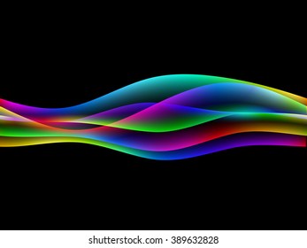 Vector waves. EPS10 with transparency and mesh. Abstract composition with curve lines. Blurred lines for relax themes background. Background with copy space. Place for text. Border lines