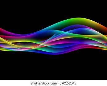 Vector waves. EPS10 with transparency and mesh. Abstract composition with curve lines. Blurred lines for relax themes background. Background with copy space. Place for text. Border lines