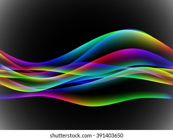 Vector waves. EPS10 with transparency and mesh. Abstract composition with curve lines. Blurred lines for relax themes background. Background with copy space. Place for text. Border lines
