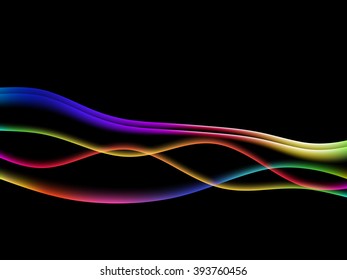 Vector waves. EPS10 with transparency and mesh. Abstract composition with curve lines. Blurred lines for relax themes background. Background with copy space. Place for text. Border lines