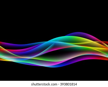 Vector waves. EPS10 with transparency and mesh. Abstract composition with curve lines. Blurred lines for relax themes background. Background with copy space. Place for text. Border lines