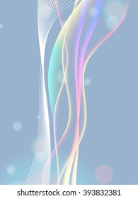 Vector waves. EPS10 with transparency and mesh. Abstract composition with curve lines. Blurred lines for relax themes background. Background with copy space. Place for text. Border lines